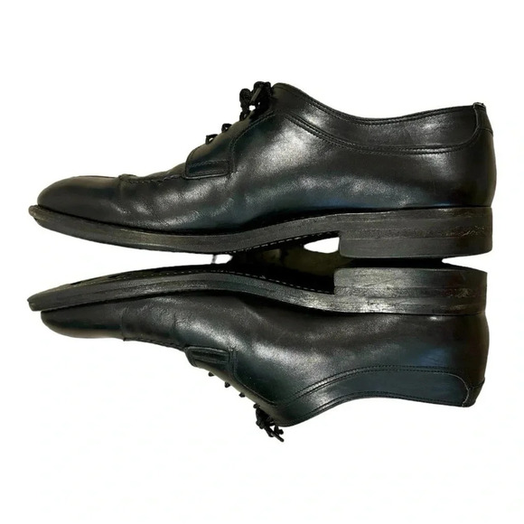 Salvatore Ferragamo Black Leather Apron Toe Derby Dress Shoes Mens Size 8 Italy main image 6